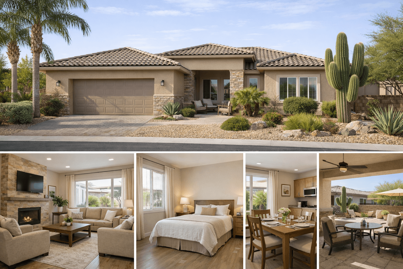 Cactus Villa exterior and interiors