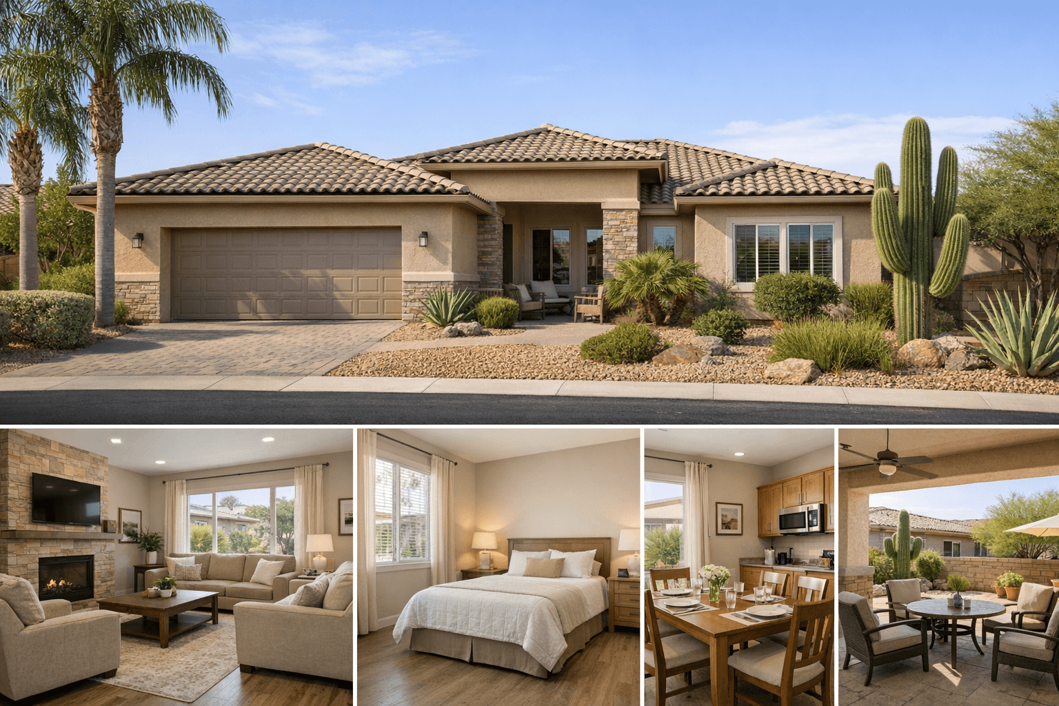 Cactus Villa home collage